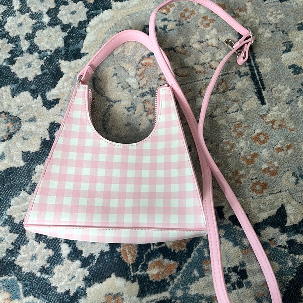 Pink small purse detachable strap